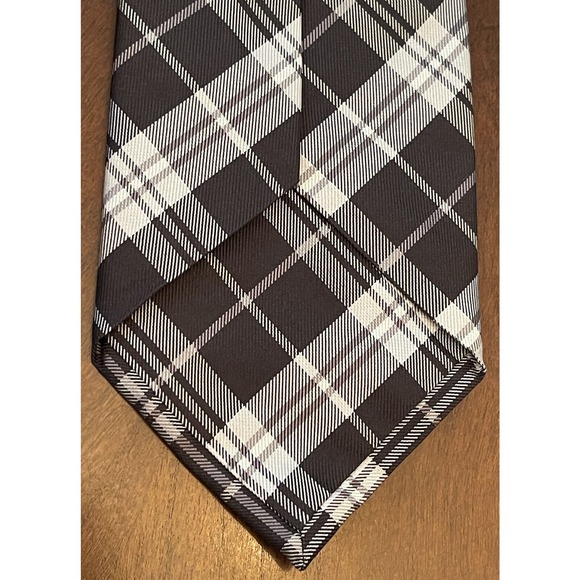 Hudson Room Black Gray 100% Silk Men’s Neck Tie Made In Italy - Picture 2 of 9